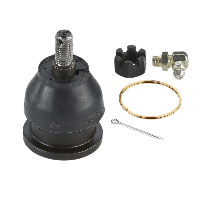 Suspension ball joint with castle nut and hardware